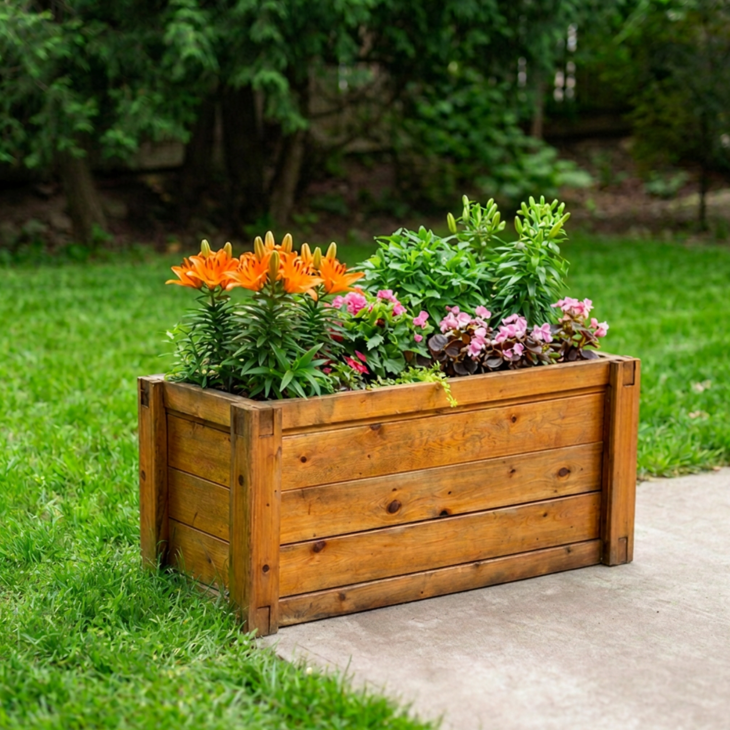 48" x 24" Large Cedar Raised Garden Bed | Western Red Cedar Planter Box (L x W)